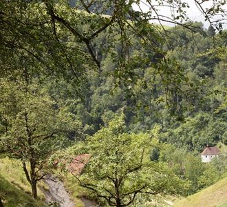 Ausblick auf deas Tal von Flüeli Ranft