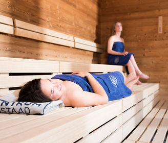 Sauna bereich des Sportzentrum Gstaad