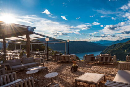 Restaurant,Aussicht, Luganer See, Tessin,